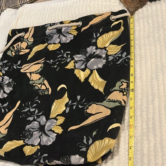 Vintage Tommy Bahama Hawaiian Print Laundry Beach Bag Backpack main image 7